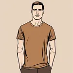 brown t-shirt image